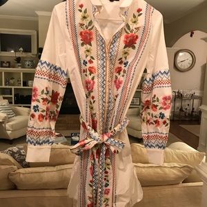 Jealous Tomato Tie Waist Shirtdress